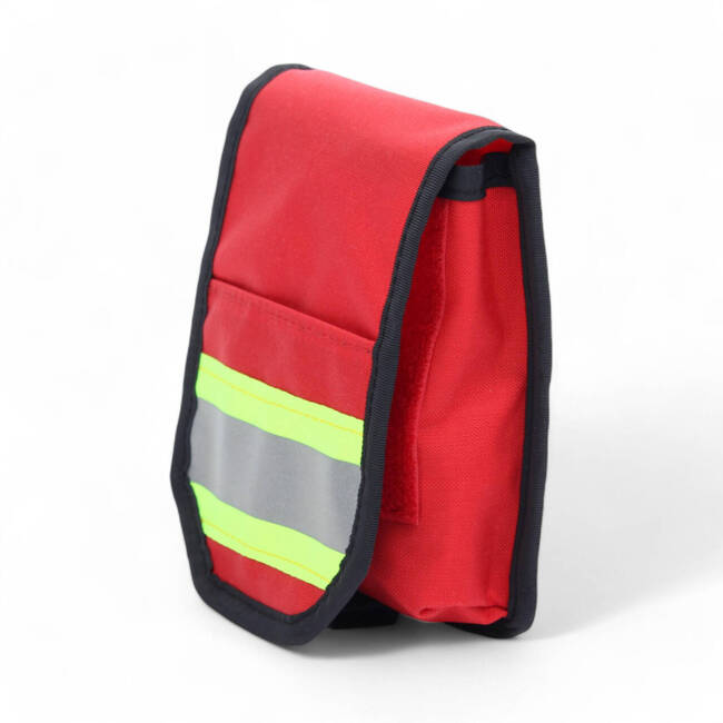 POUCH FOR WRITING UTENSILS - FROM A6 - VELCRO HIGH-VIS - RED - ZENTAURON