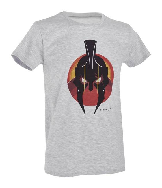 PRINTED T-SHIRT - SPARTAN HELMET - D.FIVE - GREY