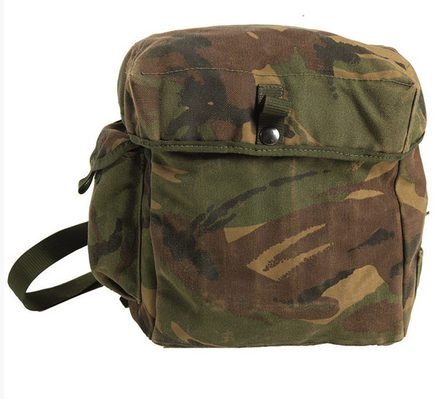 Protection Mask Bag with adjustable strap - CAMO - Military Surplus from the British army - Used 