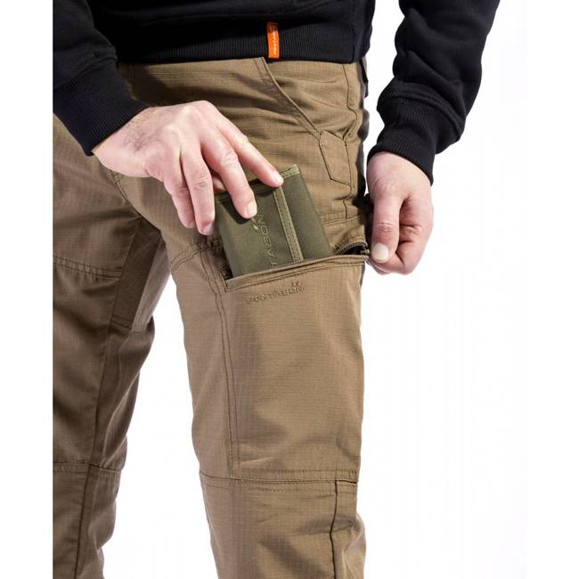 RIP-STOP PANTS - "YPERO" - PENTAGON® - WOODLAND - LENGTH 30″