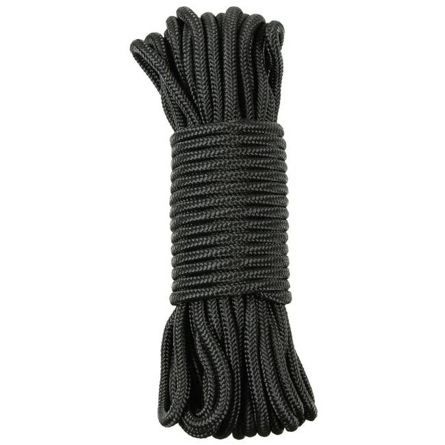 ROPE - MFH® - BLACK - 15 METERS - 7 MM DIAMETER