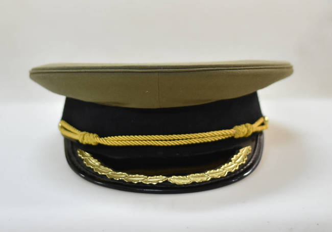 RSR OFFICER CAP - ARTILLERY/TECHNICAL - ROMANIAN ARMY MILITARY SURPLUS - LIKE NEW