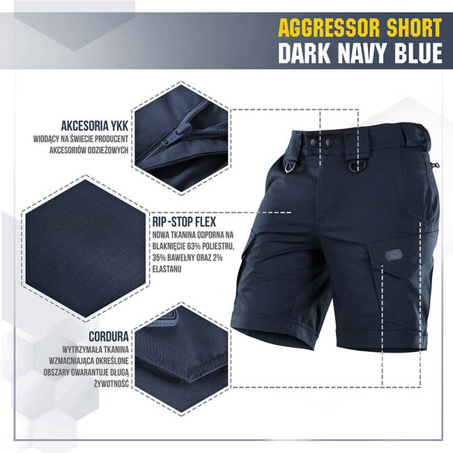 SHORT PANTS AGGRESSOR SHORT - DARK NAVY BLUE - M-TAC