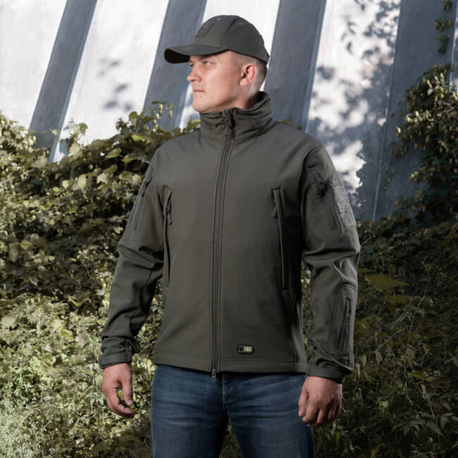 SOFTSHELL JACKET - M-TAC - DARK NAVY BLUE - NO BADGES