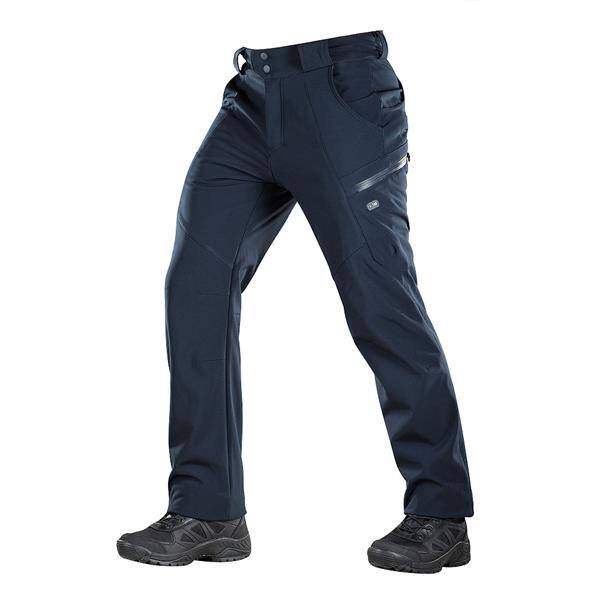 SOFTSHELL TACTICAL WINTER TROUSERS, DARK NAVY BLUE - M-TAC