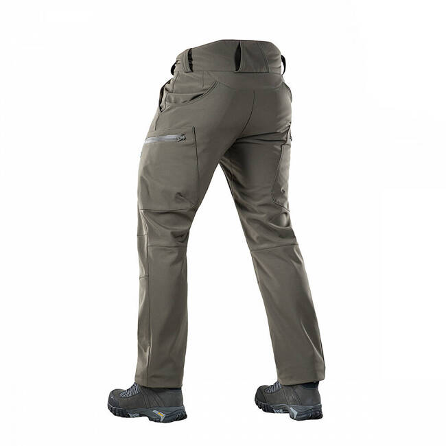 SOFTSHELL TACTICAL WINTER TROUSERS, OLIVE GREEN - M-TAC