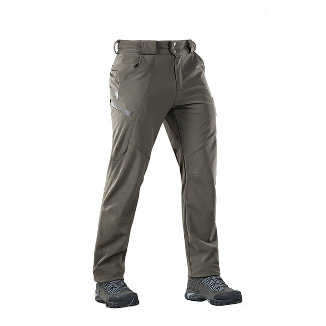 SOFTSHELL TACTICAL WINTER TROUSERS, OLIVE GREEN - M-TAC