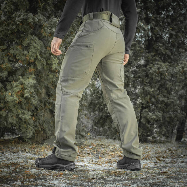 SOFTSHELL TACTICAL WINTER TROUSERS, OLIVE GREEN - M-TAC