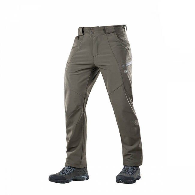 SOFTSHELL TACTICAL WINTER TROUSERS, OLIVE GREEN - M-TAC