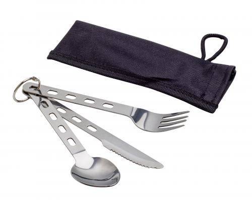 STAINLESS STEEL CUTLERY SET - WITH NYLON BAG