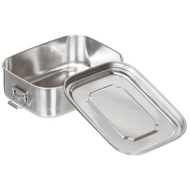 STAINLESS STEEL LUNCHBOX - Fox Outdoor® - 18 x 14 x 6.5 cm