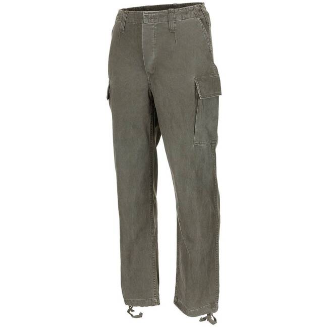 STONEWASHED MOLESKIN PANTS - OD GREEN - MFH