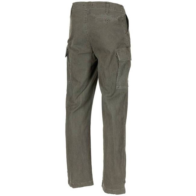 STONEWASHED MOLESKIN PANTS - OD GREEN - MFH