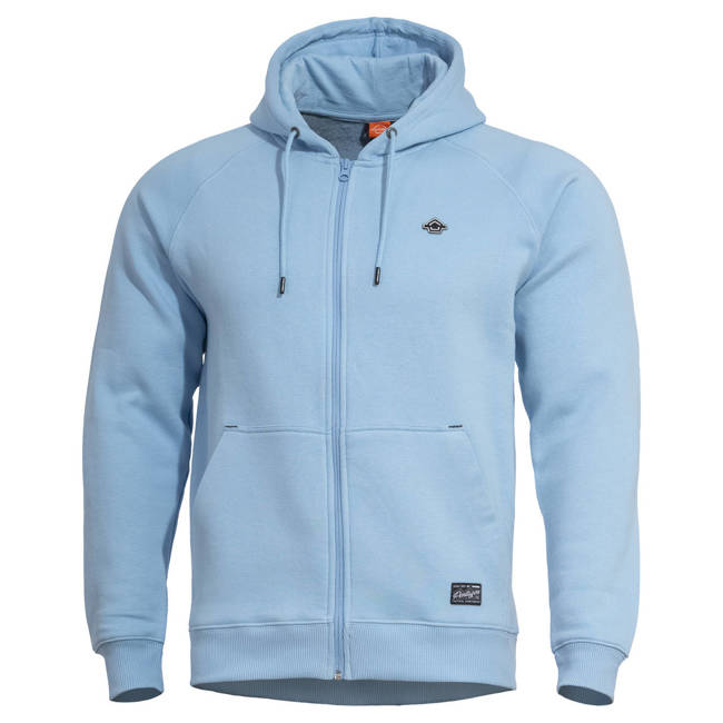 SWEATSHIRT WITH HOOD AND ZIPPER - "PHAETON" - PENTAGON® - LAGOON BLUE