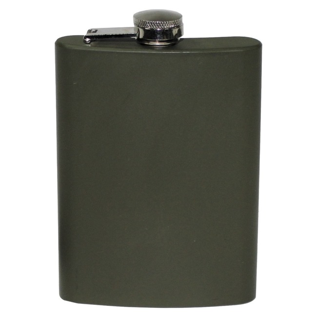 Steel Flask, stainless steel, OD green, 225 ml