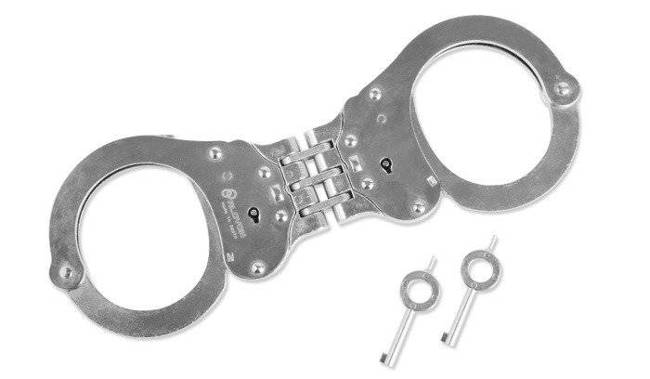 Steel-hinged handcuffs - Silver