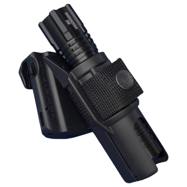 Swivelling holder for tactical flashlight - Black - LH-04