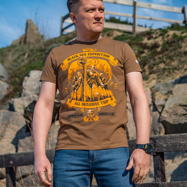 T-SHIRT BLACK SEA EXPEDITION - COYOTE BROWN - M-TAC