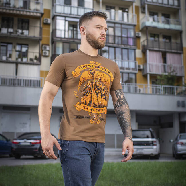 T-SHIRT BLACK SEA EXPEDITION - COYOTE BROWN - M-TAC