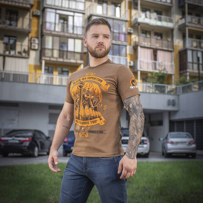 T-SHIRT BLACK SEA EXPEDITION - COYOTE BROWN - M-TAC