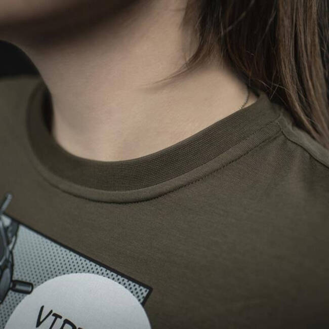 T-SHIRT COMICS DRONE GIRL - DARK OLIVE - M-TAC