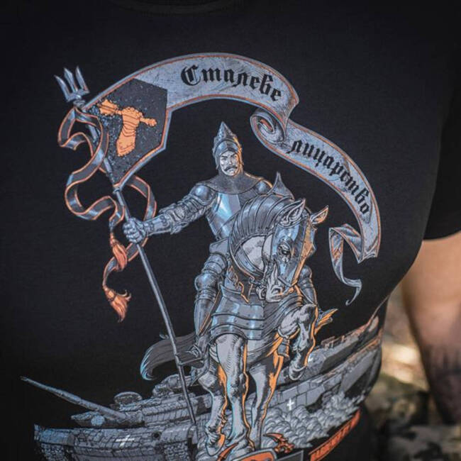 T-SHIRT STEEL KNIGHT - BLACK - M-TAC