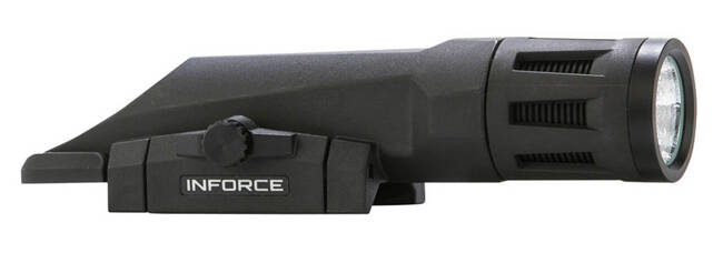 TACTICAL FLASHLIGHT WITH WHITE IR LIGHT, WMLX - BLACK - INFORCE