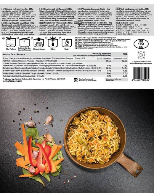 TACTICAL FOODPACK® VEGGIE WOK AND NOODLES