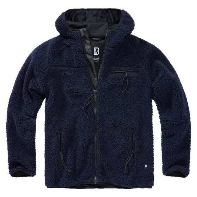 TEDDYFLEECE WORKER JACKET - NAVY BLUE - BRANDIT