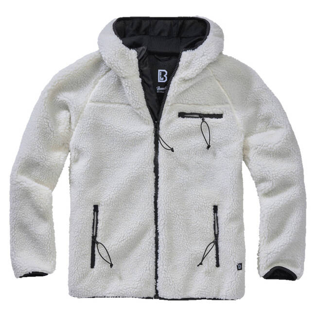 TEDDYFLEECE WORKER JACKET - WHITE - BRANDIT