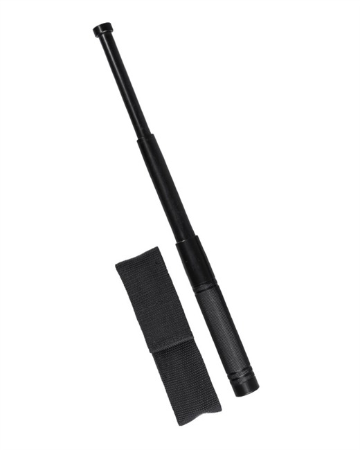 TELESCOPIC BATON WITH POUCH - BLACK - Mil-Tec® - 13/32 CM