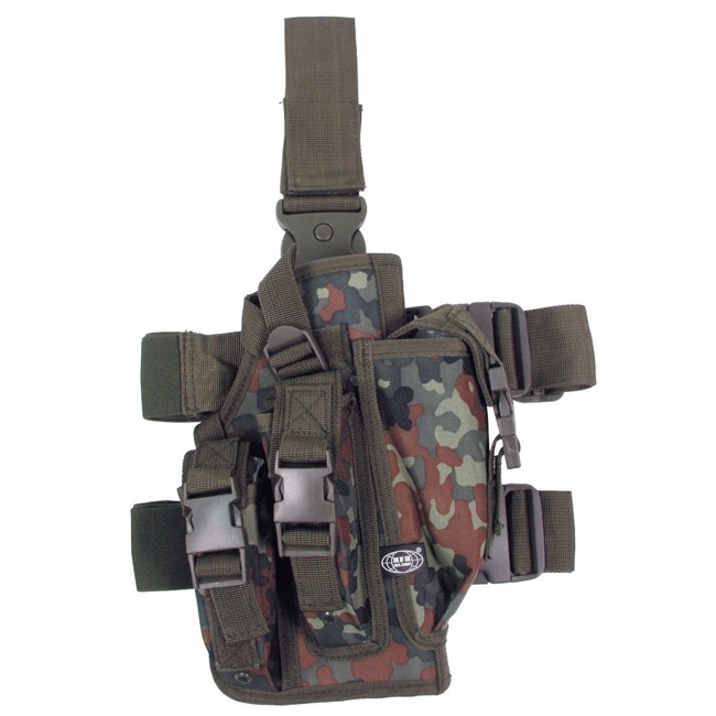 Tactical Holster, BW camo, leg- and belt fixing