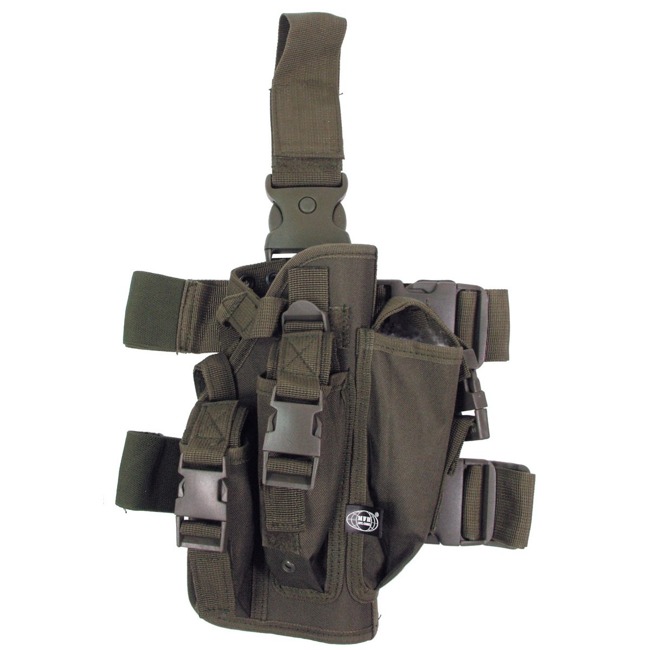 Tactical Holster, OD green, leg- and belt fixing