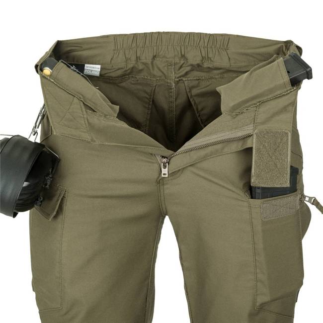 URBAN TACTICAL PANTS - POLYCOTTON CANVAS - HELIKON - JUNGLE GREEN - SHORT 