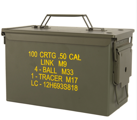 US AMMO STEEL BOX - M2A1 - CAL. 50 - OLIVE DRAB