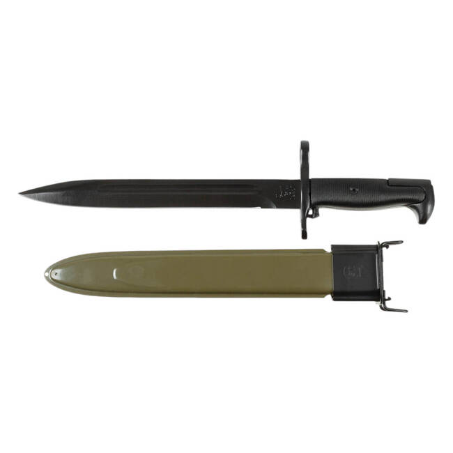 US Bayonet, black blade, plastic sheath