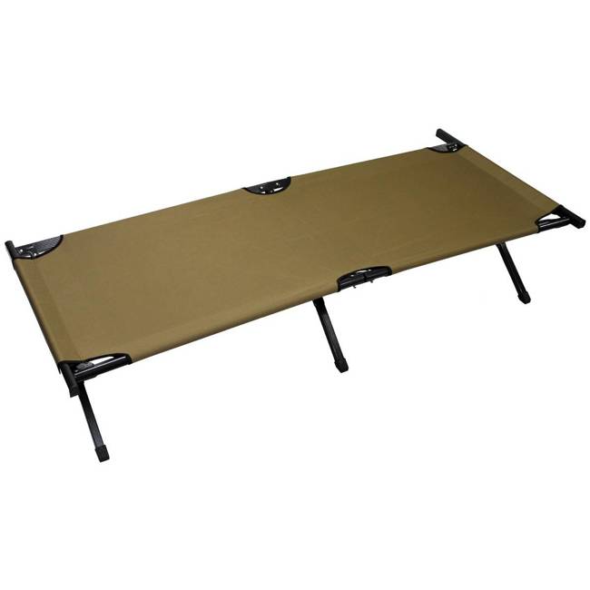 US Cot - Aluminium frame - 190x66x42 CM - Coyote Tan