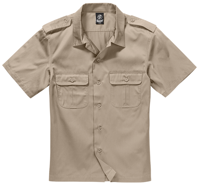 US shirt with short sleeves - Beige - Brandit