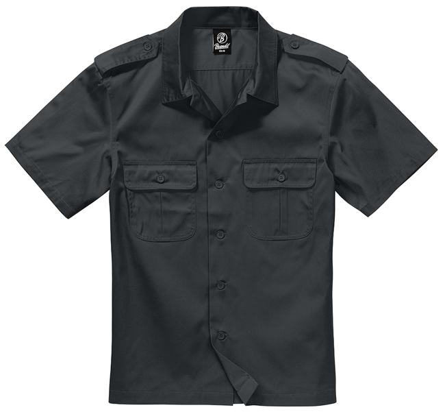 US shirt with short sleeves - Black - Brandit