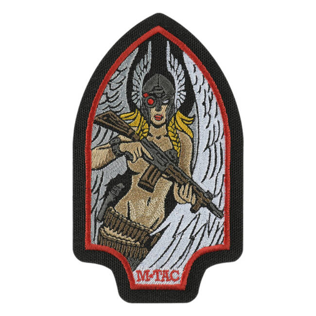 VALKYRIE PATCH (embroidered) - CORDURA - BLACK/RED - M-TAC