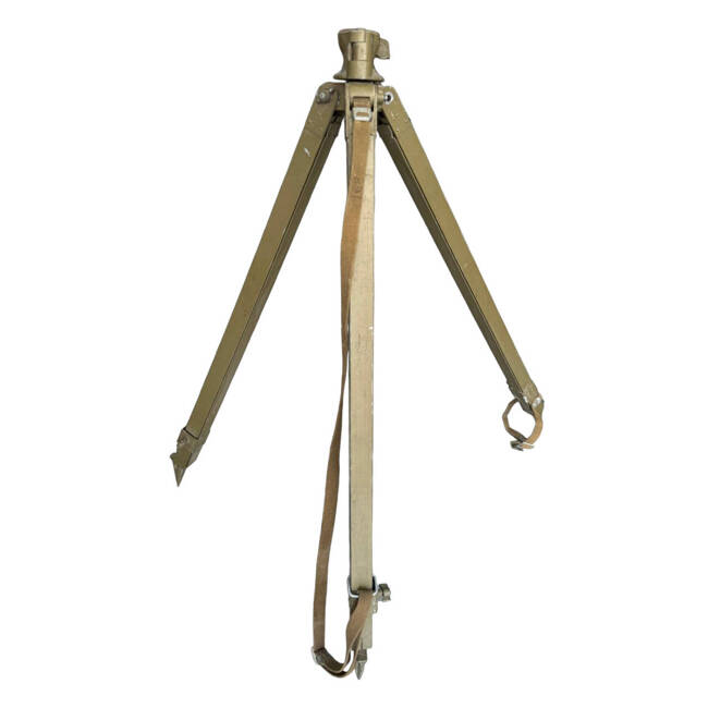 VINTAGE TRIPOD FOR PERISCOPE - METAL - ROMANIAN ARMY MILITARY SURPLUS - OLIVE - IN GOOD CONDITION