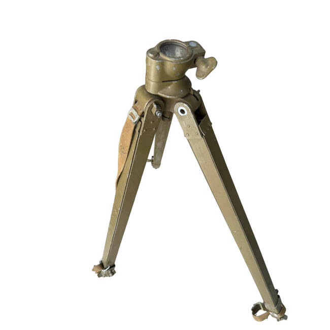 VINTAGE TRIPOD FOR PERISCOPE - METAL - ROMANIAN ARMY MILITARY SURPLUS - OLIVE - IN GOOD CONDITION