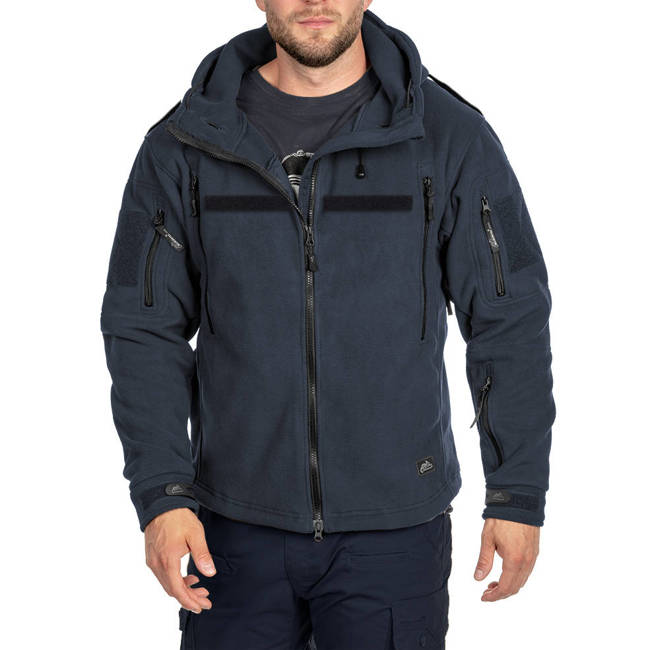 WINTER FLEECE JACKET - "PATRIOT" - HELIKON TEX® - NAVY BLUE - WITHOUT EMBLEMS - JANDARMERY/ANP/FIREBRIGADE