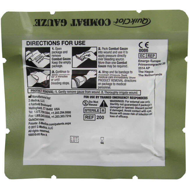 Z-folded Combat Gauze - QuikClot by Teleflex