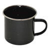 ENAMELED STEEL MUG - BLACK - 350 ML