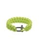 GREEN 15MM PARA BRACELET W. METAL CLOSURE