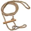 TENT ROPE WITH WOODEN TENSIONER - SWEDISH MILITARY SURPLUS - USED - 2.6 M