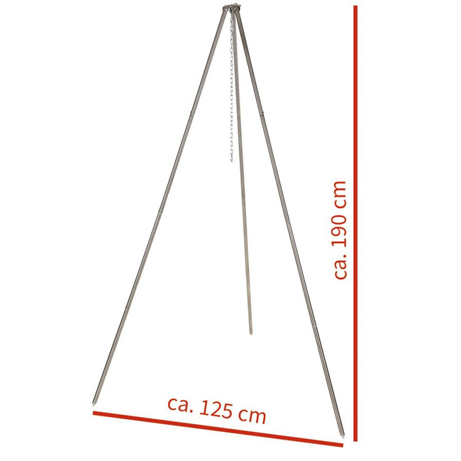 ROZSDAMENTES ACÉL ÁLLVÁNY LÁNCCAL ÉS KAMPÓVAL - 1,9 M - FOX OUTDOOR - MFH