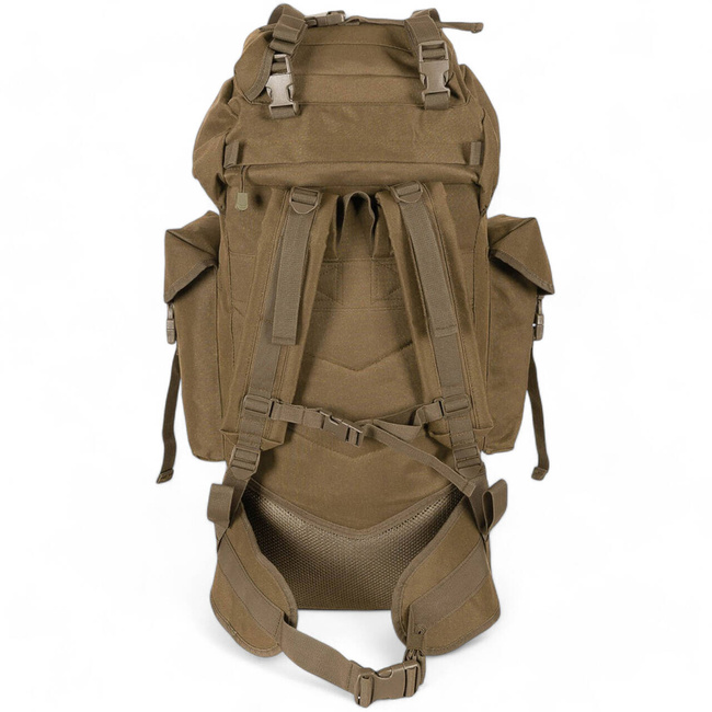 HÁTIZSÁK COMBAT BW - MOLLE - ALUMÍNIUM RÚD - 65 L - MFH -  COYOTE