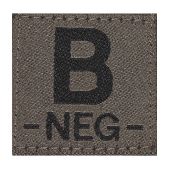 BLOOD GROUP PATCH - B NEG - RAL7013 - CLAWGEAR